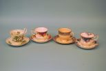 Four Cups and Saucers Including; Royal Albert, Lenox-Presidential Collection