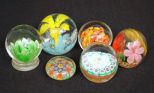 Art Glass Paperweights including a Fratelli Toso, Murano