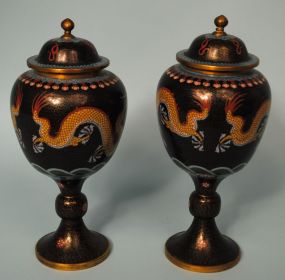Pair of Republic Period China Covered Cloisonn