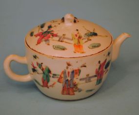 c1860 Chinese Export Porcelain Famille Rose Tea Pot