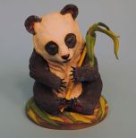 Boehm Porcelain, Made in USA, Seated Panda Bear With Bamboo Shoot