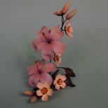 Boehm Porcelain, Made in England, Blue Hibiscus With Peach Blossom