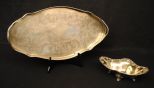 Pairpoint Silver Art Nouveau Bowl, Sheffield Galleried Tray
