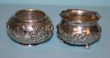 Two Chinese Export Silver Salt Cellars, Wang Hing, Luen Hing