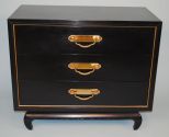 Mid-Century Modern Black Lacquer Chest, 