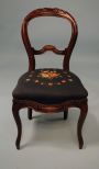 Victorian Balloon Back Ladies Chair with Needlepoint seat
