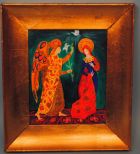1975 Mildred Wolfe painting, Angel and Madonna
