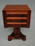 Empire Mahogany Three Drawer Sewing Table