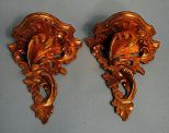 Ornate Gold Leaf Italian Wall Sconces