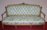 French Louis XVI Style Carved Gilted Settee