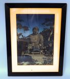 1919 Elizabeth Keith block print, The Daibutsu, Kamakura