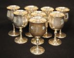 Eight Reed & Barton Sterling Silver Goblets