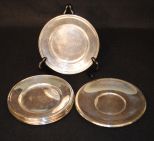 Eight Sterling Silver Plates & Sterling Liner