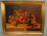 Fernand Renard, Table Still Life With Fruit