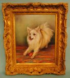 Sally S. Sorme, Pomeranian Dog, 1991 Oil on Canvas
