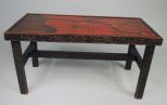 Japanese Red & Black Lacquer Coffee Table