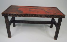 Japanese Red & Black Lacquer Coffee Table