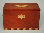 Mahogany Georgian Style Inlaid Jewelry Box