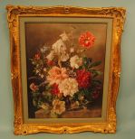 Floral Print of Bouquet of Flowers In Modern Frame
