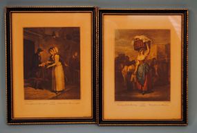 Pair of Cries of London Prints: Scarlet Strawberries, Razors To Grind