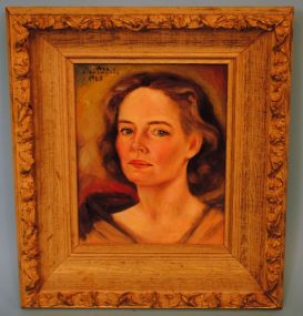 Vera L. Stephenson 1968 Painting, Self Portrait