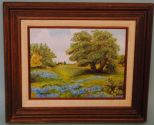 D.D. Wright, Texas Farm Scene with Bluebonnets