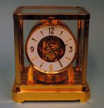 Swiss LeCoultre Atmos Brass and Glass Cased Clock
