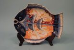 Japanese Imari Fish-Shaped Plate from Meiji Period