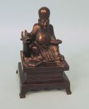 Meiji Japanese Bronze of the Immortal, Fukurokuju