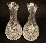 Pair of Sevres Cut Crystal Wine/Water Carafes