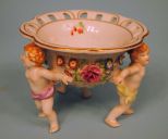 Von Schierwolz Porcelain Comport borne by Cherubs