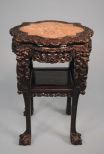 19th Century Elaborately Carved Chinese Teakwood Stand