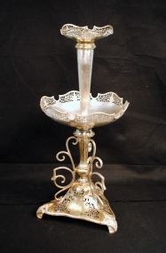 JD&S Co. England Silverplate Over Brass Epergne