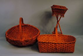 Gizzard Basket, Rectangular Basket, and Sewing Basket