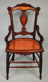 Eastlake Walnut Side Chair Circa 1870