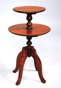 Small Walnut Two Tier Table