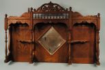 Walnut Victorian Oval Mantel Mirror or Organ Top