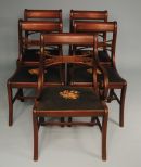 Set of Six Mahogany 20th Century Regency Style Chairs