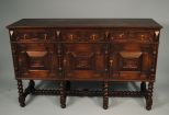 Late 19th Century Carved Oak English Sideboard
