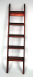 Mahogany Five Step Library Ladder