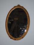 19th Century Oval Beveled Glass Mirror