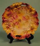 Two Handled hand-painted Cake Plate