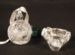 Waterford Crystal Times Square Ball and Fostoria Crystal Ashtray