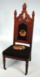 Mid Victorian Walnut Gothic Hall Chair