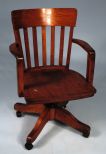Swivel Oak Desk Chair-Mission Oak Style