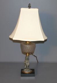 Mid 19th Century Lamp on Rosewood Stand