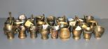 Collection of Twenty Seven Brass Schering Mortar and Pestles