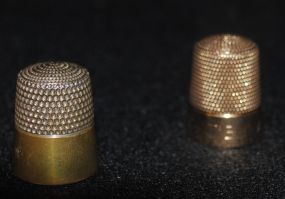 Antique Simons Thimbles: 14k and Sterling