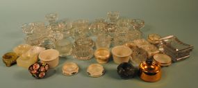 44 Salt Dips: Cut and Pattern Glass, Slag Glass, Porcelain, Heisey