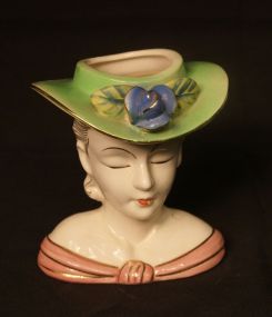 1950's Lady Head Vase